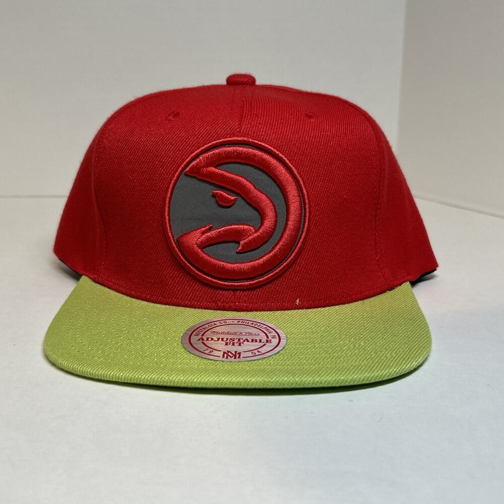 Atlanta Hawks Mens Hat Cap Snap Back Mitchell & Ness Adjustable NBA Basketball
